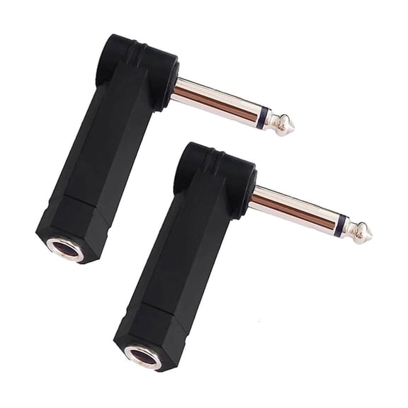 Yammee Professional 90°Right Angle 1/4Inch/6.35mm Male To Female Stereo Audios Adapter