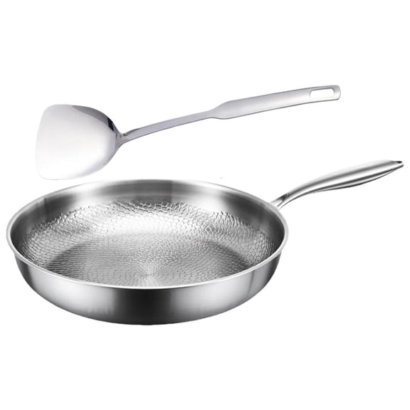 Yammee Professional Titaniums Skillets Frying Pan And Spatula Set Cookware No Chemicals Nonstick Surfaces Kitchen Essential