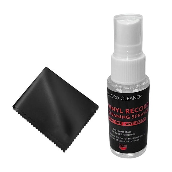 Yammee Professional Vinyls Record Cleaner Set 30ml Liquid and Microfiber Towel Pad