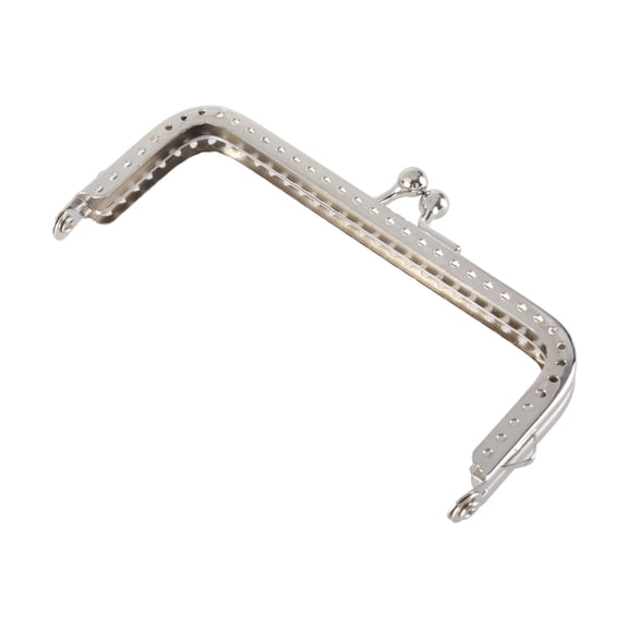 Yammee Purse Bag Kiss Clasp Lock Bag Purse Making Metal Arched Frame Embossed Metal Purse Frame for DIY Handle Bag Sewing Craft