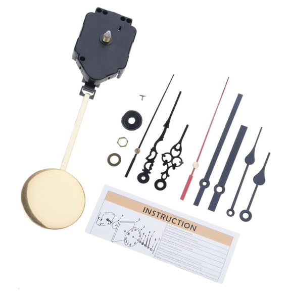 Yammee Quartz Pendulum Clock Movement Mechanism with 3 Pairs Hands and Pendulum Durable