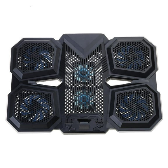 Yammee Quiet Cooling Pad Laptop Cooling Pad with 6 Cooling Fans 2 USB Port for 12.1-17.3in Laptop Gaming Notebook Cooling Stand