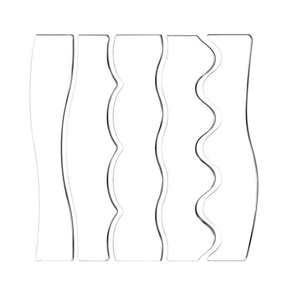 Yammee Quilting Rulers Templates for Sewing, Quilters Rulers Wavy Quilting Stencils