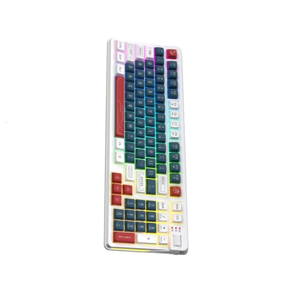 Yammee RGBs Illuminates Gaming Keyboards Compact 97Key Layout ABS Construction Volumes Control Knob Cord Design