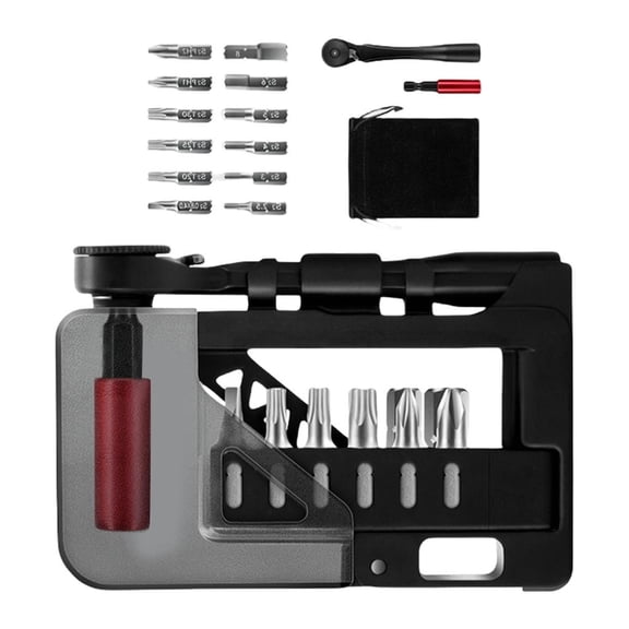 Yammee Ratchet Wrench Multitool Magnetic Key Tool Set Steel Bits Extension Bar