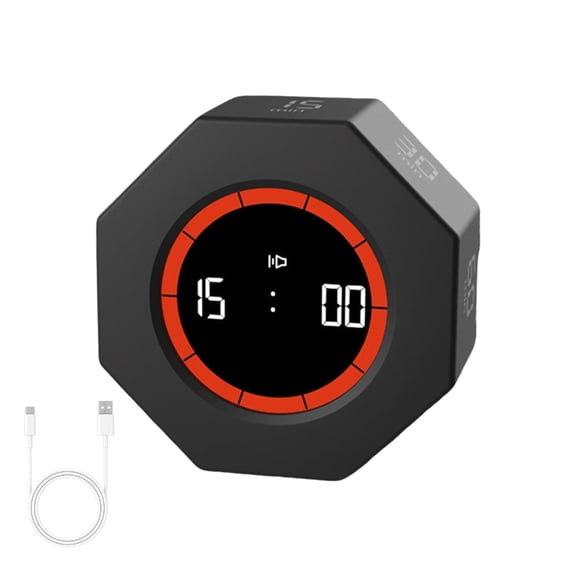 Rechargeable Digital Timer Quiet Operations Automatic Rotating Kitchen Timers Suitable for Classroom Cooking Study