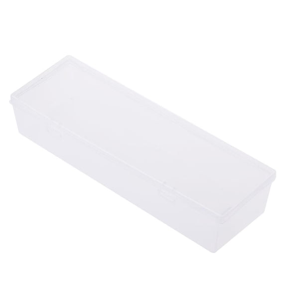 Yammee Rectangular Plastic Clear Storage Box Jewelry Container for Case Bead Organizer