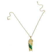 Yammee Religious Saint. Jude Pendant Necklace Adjustable Length Neckchain Unisex Choker