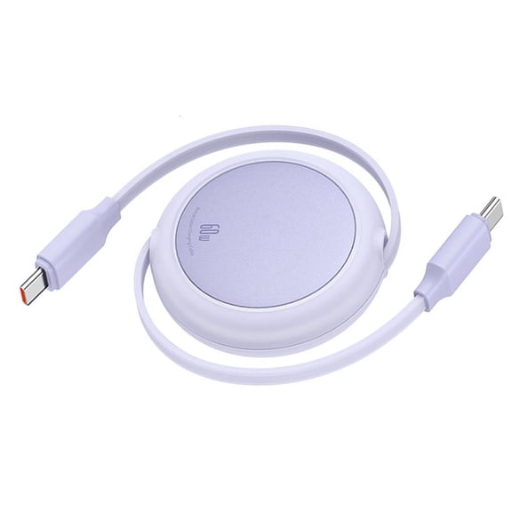 Yammee Retractable 60W USB C Cable Type C Fast Charging Data Transfer Cable for Phone