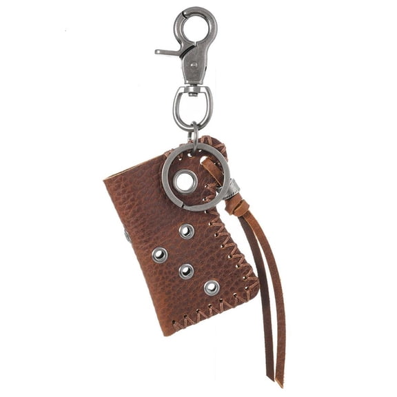 Yammee Retro Style Leather Lighter Cover Keychain Sturdy Leather Lighter Case Keychain Accessory Ideal for Camping and Parties