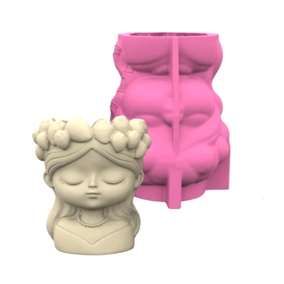 Yammee Reusable Silicone Planter Mold Crafting Succulent Pots With Creative Sculpted Design