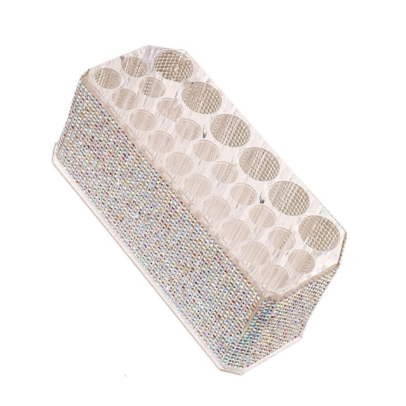 Yammee Rhinestones Acrylic Makeup Tool Organiser 26 Slot Desktop Cosmetic Brush Stand