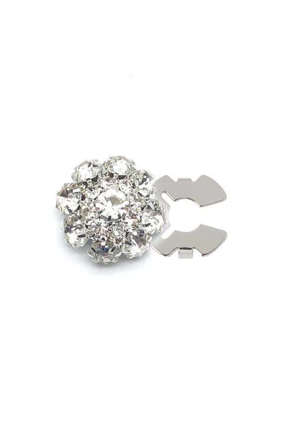 Yammee Rhinestones Button Cover Flower Button Cover Decorative Button for Men Women