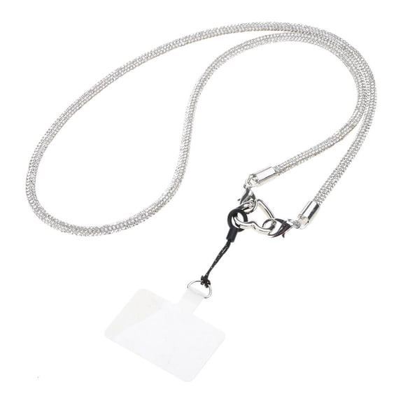 Yammee Rhinestones Phone Lanyard with Secure Card Holder for Students Crossbody Cellphone Chain Colorful Keychain Pendant