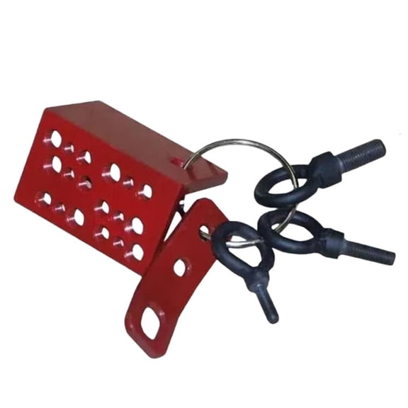 Yammee Right Angle Backing Plate Offset Hinge Pull Plate with 3 Eyebolts Pull Handle Set