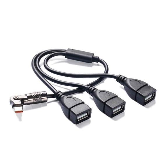 Yammee Rotatable Type C to 3 Port USB Charging Data Syncs Hubs for Mobile Accessories