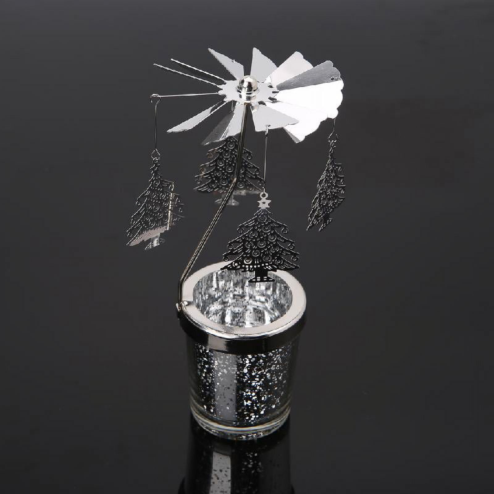 Yammee Rotating Tea Light Candle Holder Spinning Tealight Stand ...