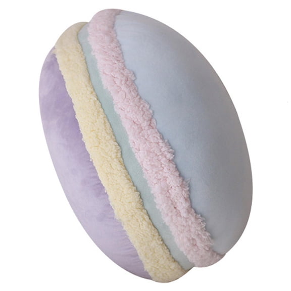 Yammee Round Cushion Plush Pillow Waist Cushion Macaron Patch Color Soft Throw Pillows