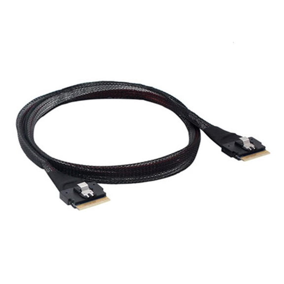 Yammee SAS4.0 4.0 SFF-8654 8i 74pin Host to SFF-8654 74Pin Slim SAS4.0 Targets Cable 50cm/80cm