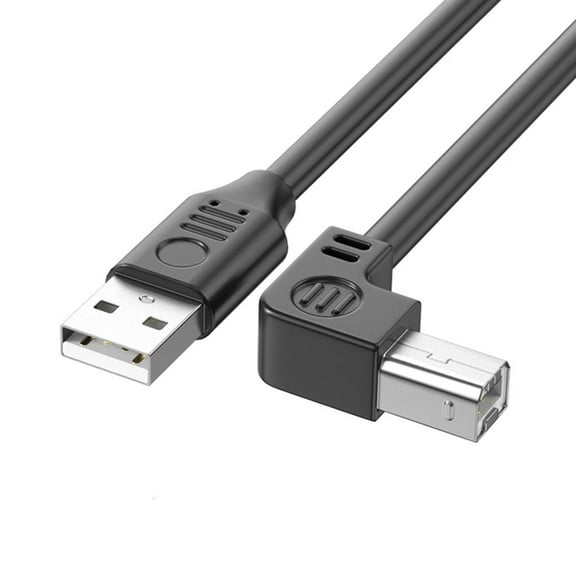 Yammee Scanner Cord USB 2.0 Type A to B Cable 90Degree Elbow for Multiple Device