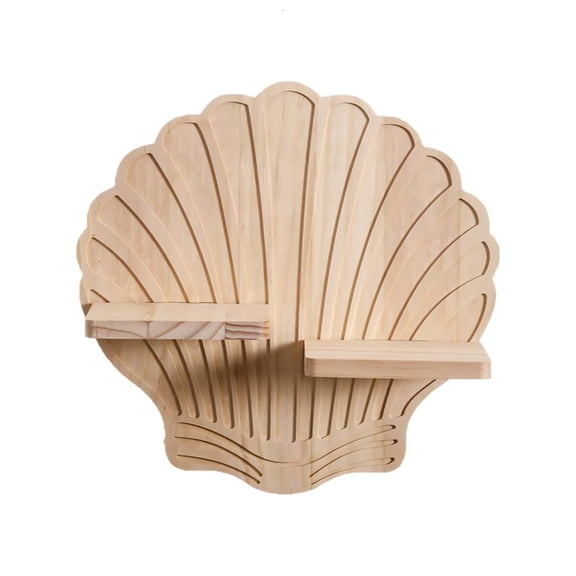 Yammee Seashells Wall Shelf Wall Mounted Floating Shelf,Space Saving for Kitchen Decors