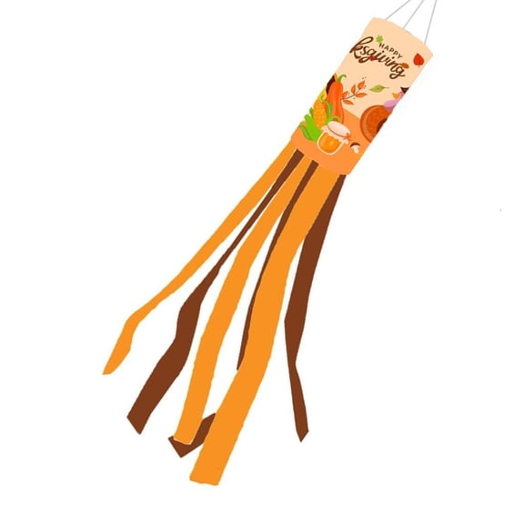 Yammee Seasonal Fall Thanksgiving 28inch Windsock, Fade Resistant Outdoor Home and Yard Decoration
