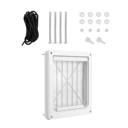 Yammee Security Lock Flap Door for Dog Cats Small Animal Pet Gate Door for Window