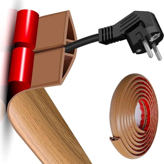 Yammee Cord Concealment Channel With Abrasion Resistant PVC Floor Wire Cover SelfStick