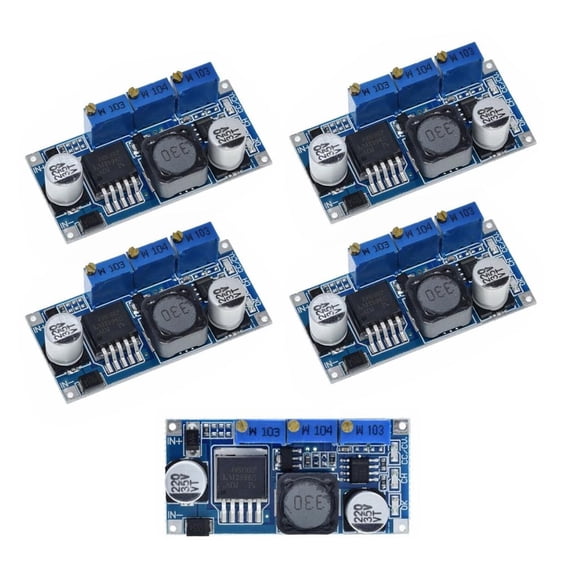 Yammee Set of 5Pcs High Efficiency LM2596 Converter Module With Overcurrent Protections For Constant Voltages LED Systems