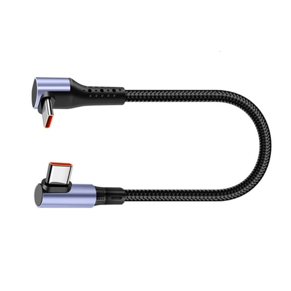 Yammee Short 15/25/50cm Type C to Type C Cable 66W Fast Charging For Phone Power Case USB C To USB C Data Cable Nylon Braided