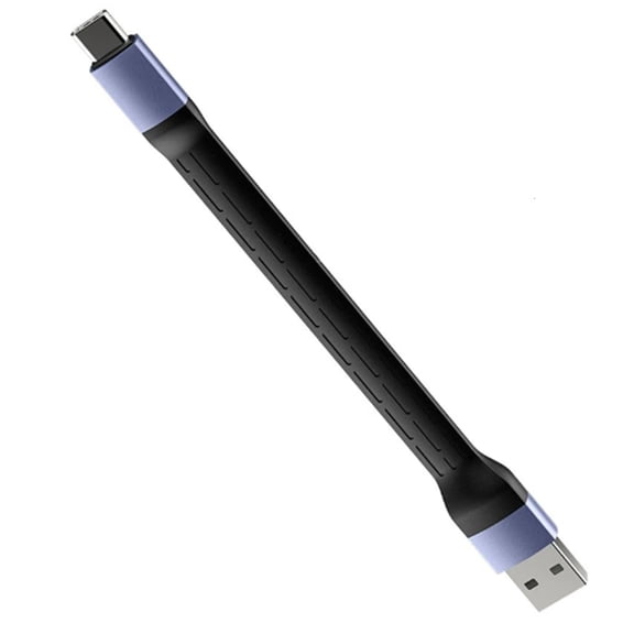 Yammee Short Flexible USB C Charger Cable 40Gbps Data Transfer PD3.1 and 15cm Flat