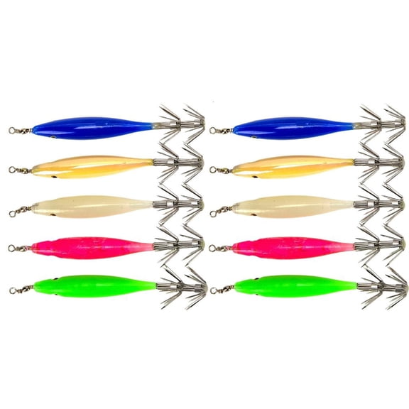 Yammee Shrimp Lures Squid Jig Glow Jig Hook for Saltwater Fishing Artificial Baits