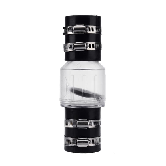 Yammee Silents Check Valves Sump Pump Check Valves Spring-Loaded Flapper with Steel Clamps