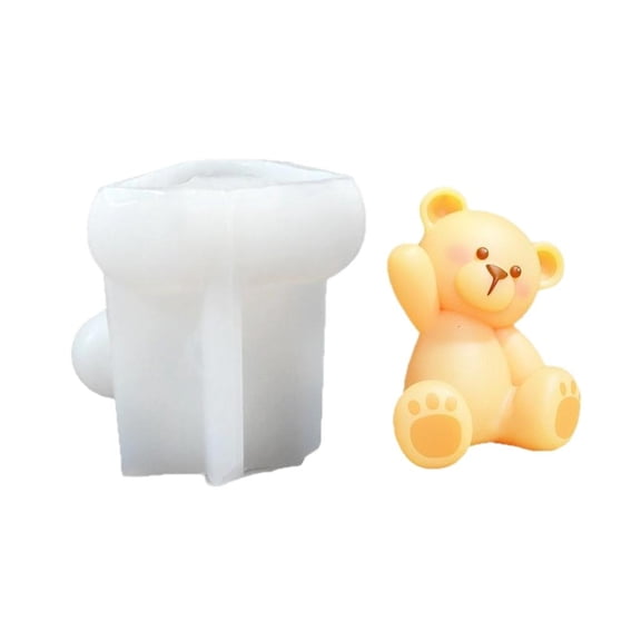 Yammee Silicone 3D Bear Mold for DIY Candle Projects High Temperature Resistant Mould