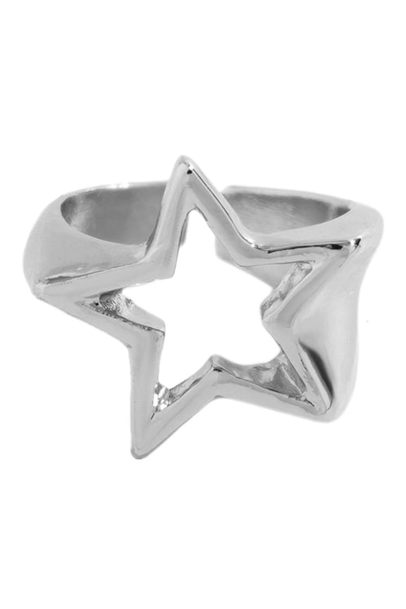 Yammee Silver/Gold Plated Star Rings for Women Adjustable Alloy Rings for Daily Wear