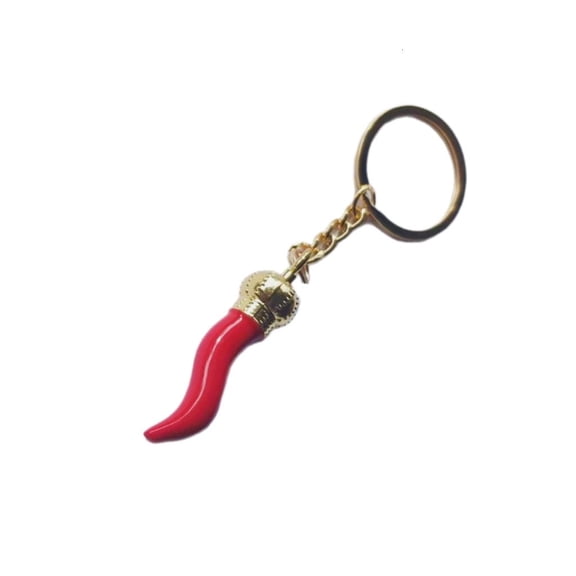 Yammee Simple Chilli Pepper Keychain Fashion Pendant Keyring Ornament Key Holder Backpack Handbag Charm for Girls Women
