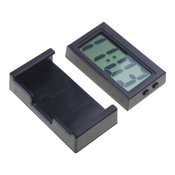 Yammee Small Self-Adhesive Car Desk Clock Electronic Watches LCD Digital Durable Use Portable and Lightweight Gift for Man Car