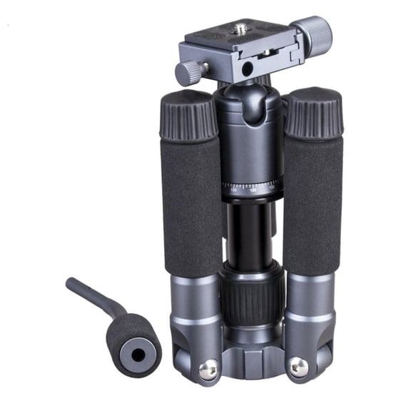 Yammee Small Travel Tripod with Adjustable Height for DSLR Cameras and Smartphones