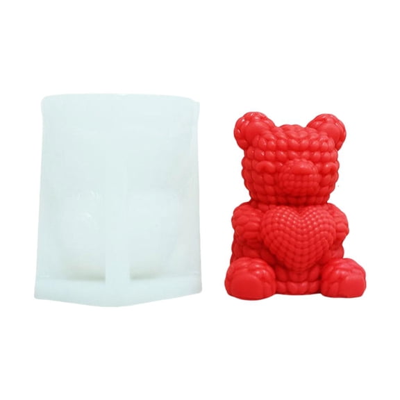 Yammee Smooth Front Bear Designs Silicone Mold for Home Decoration and Gift Making