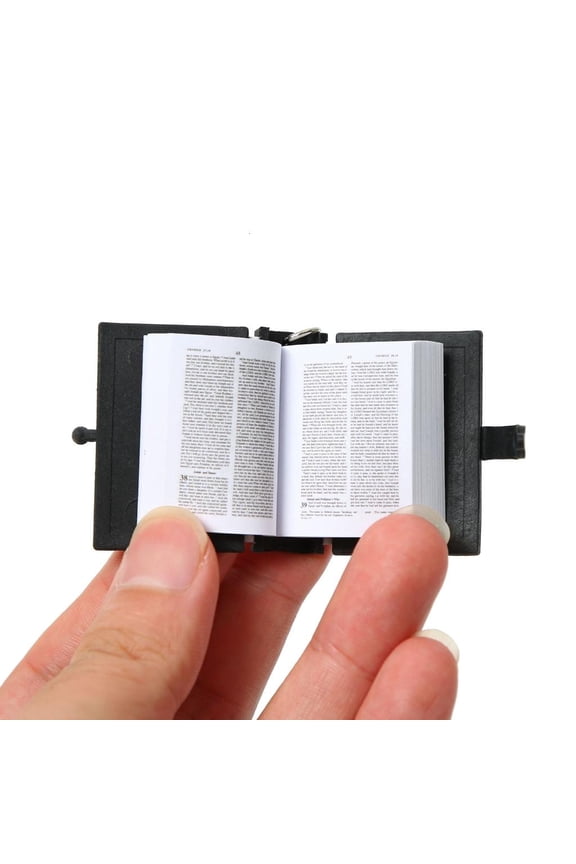 Yammee Soft Fabric Bible Keychain Bag Pendant Creative Small Book Keyring Accessory