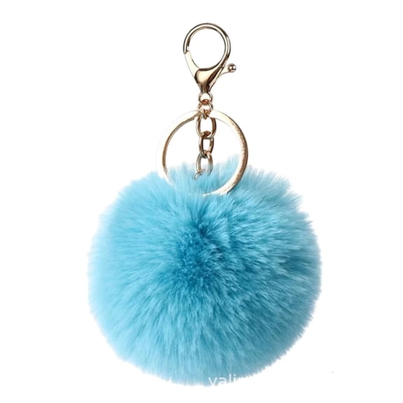 Yammee Soft Fuzzy Key Ring 8cm Pompon Women Fashion Accessory Gift Pompoms Keyring