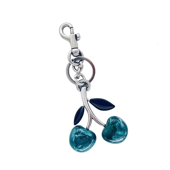 Yammee Sparkling Cherry Keyring Handmade Keychain Colorful Fruit Pendant Phone Chain