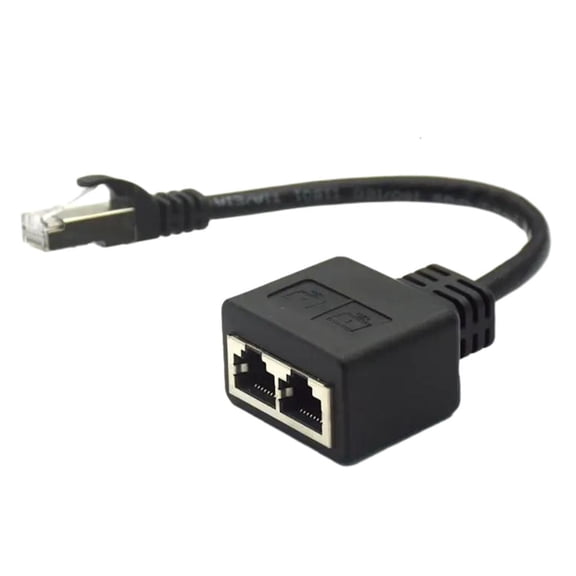 Yammee Splitter Adapter Cable RJ45 Cord for Ethernet LAN Ethernet Converter Cable