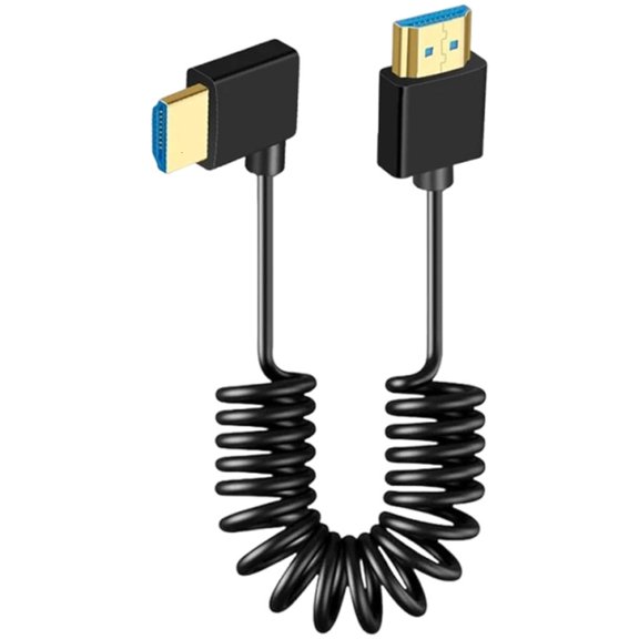 Yammee Spring UHD2.1 Cable Left Bend Connectors 8K Resolution Aluminum Foil for Tablets