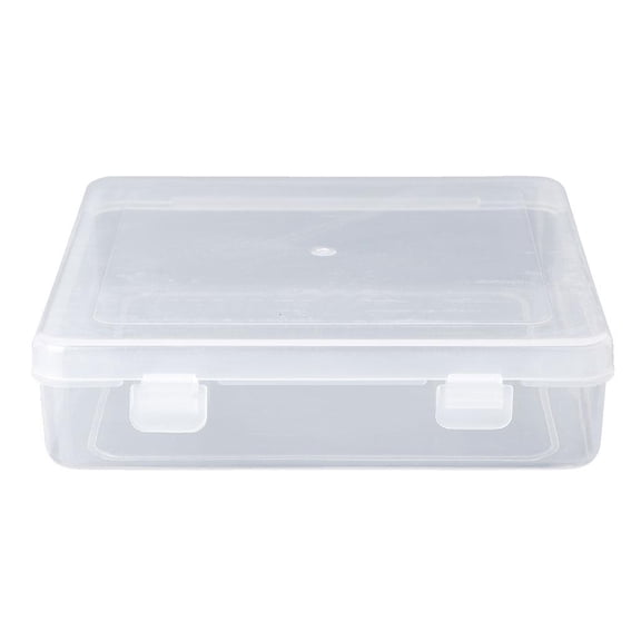 Yammee Square Transparent Plastic Jewelry Storage Boxes Beads Crafts for Case Container