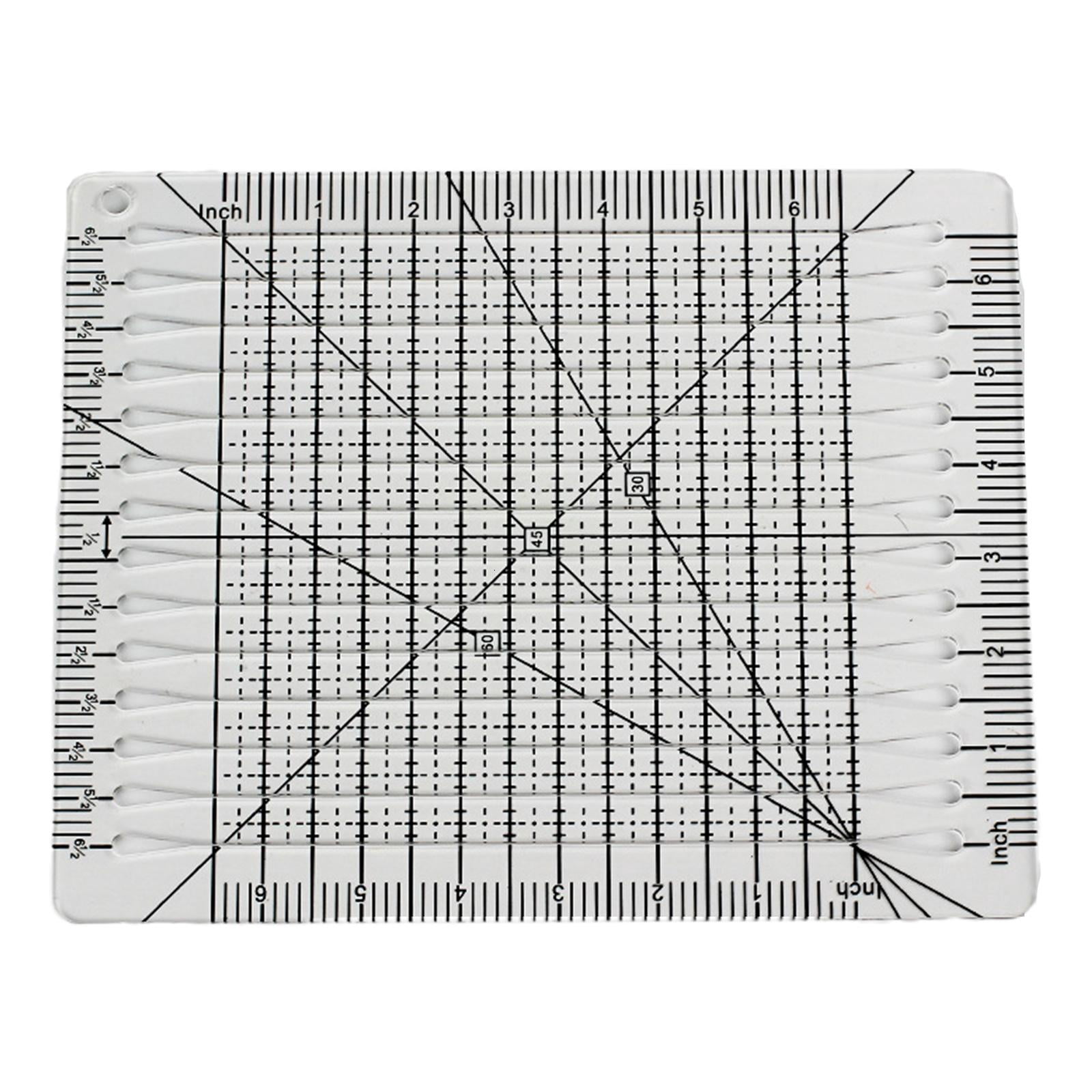 Pyramid Ruler Yammee Square Up Slotted Quilting Ruler Clear Acrylic Patchwork ...