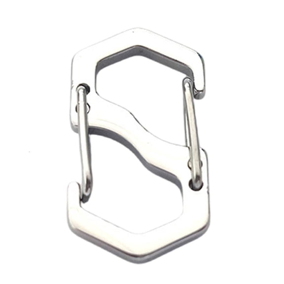 Yammee Stainless S Type Carabiner Keychain Clip Spring Snap Key Hook Clip Buckles Belt Key Holder Keychain Carabiner with Lock
