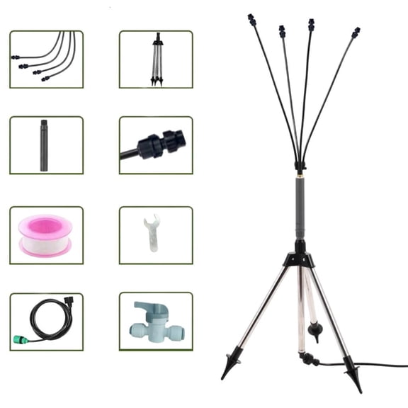 Yammee Stand Misting System Adjustable Portable Stand Misting Portable Misting Cooling