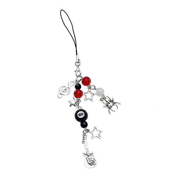 Yammee Star Mobile Phone Lanyard Flower Embellishment Keychain Keyring Bag Accessory