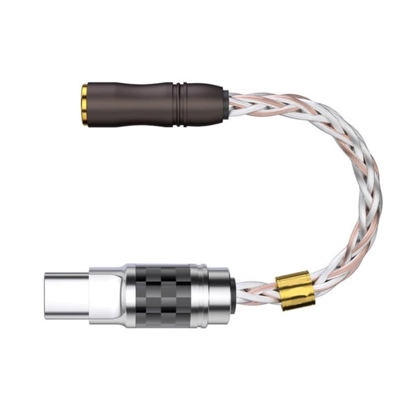 Yammee Stereod Type C to 3.5mm/2.5mm Balanced Plug Headphone Adapter Cable Cord for Enhancing Clarities and Depth